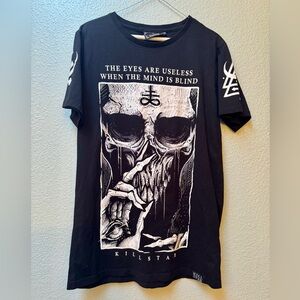 Killstar Black and White Skull Graphic Tee